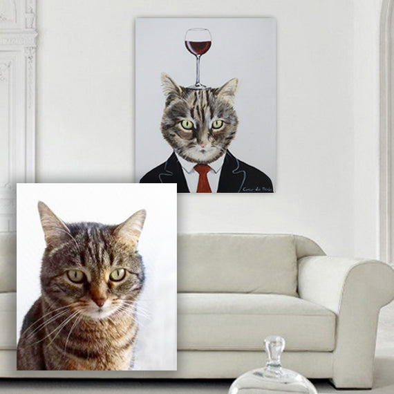 Personalized original canvas painting by Coco de Paris