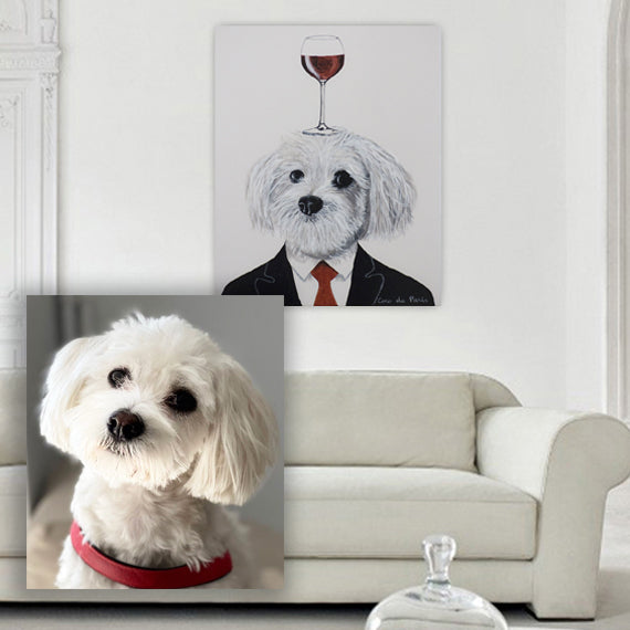 Personalized original canvas painting by Coco de Paris