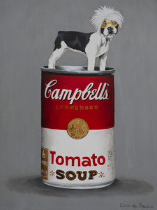 Pop Art Bulldog original canvas painting by Coco de Paris