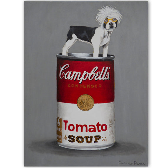 Pop Art Bulldog original canvas painting by Coco de Paris