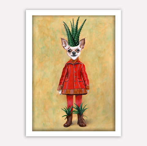 Chihuahua Cactus, original artwork from Coco de Paris