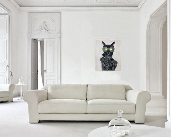 Fashion Cat original canvas painting by Coco de Paris