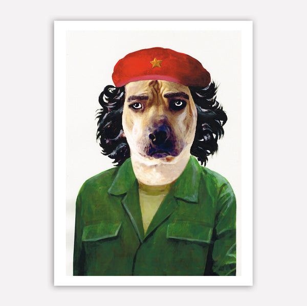 Che Guevara dog Art Print by Coco de Paris
