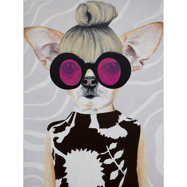 Chihuahua retro style Art Print by Coco de Paris