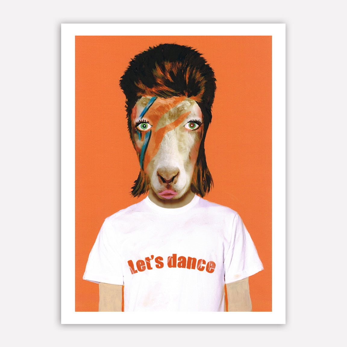 David Bowie goat Art Print by Coco de Paris