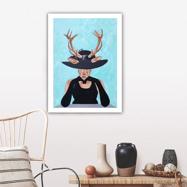 Deer Vogue Art Print by Coco de Paris