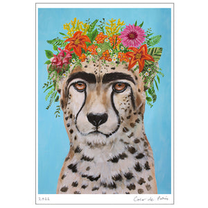 Frida Kahlo Cheetah Art Print by Coco de Paris