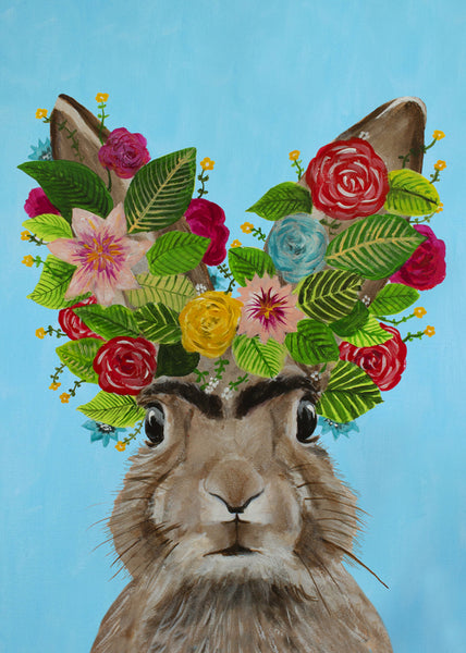 Frida Kahlo Rabbit Art Print by Coco de Paris