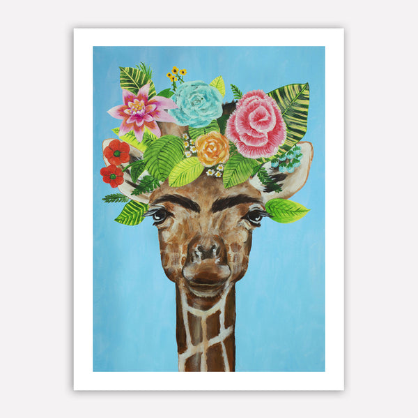 Frida Kahlo Giraffe Art Print by Coco de Paris