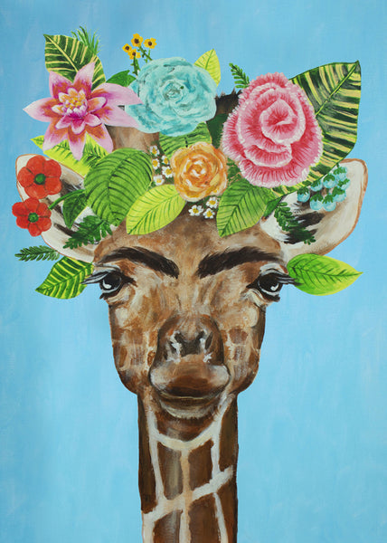 Frida Kahlo Giraffe Art Print by Coco de Paris