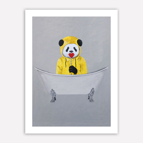 Panda in bathtub Art Print by Coco de Paris