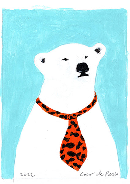 Polar Bear original painting by Coco de Paris
