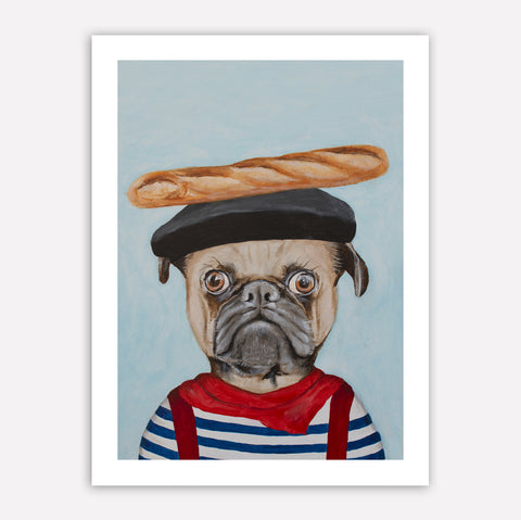 French Pug Art Print by Coco de Paris