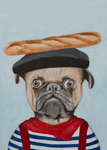 French Pug Art Print by Coco de Paris