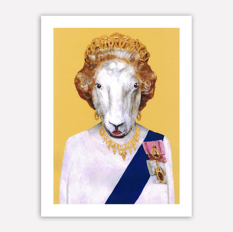 Queen Elisabeth goat Art Print by Coco de Paris