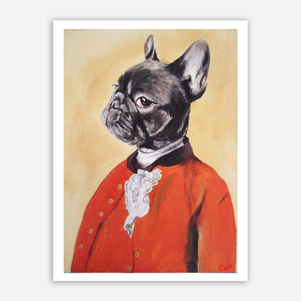 French bulldog gentleman Art Print by Coco de Paris