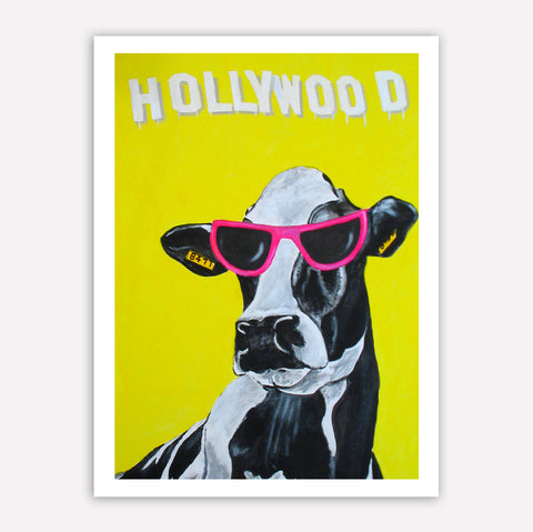 Hollywood Cow Art Print by Coco de Paris