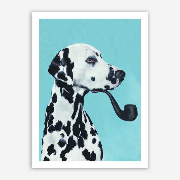 Dalmatian smoking pipe Art Print by Coco de Paris