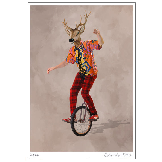 Circus Deer Art Print by Coco de Paris
