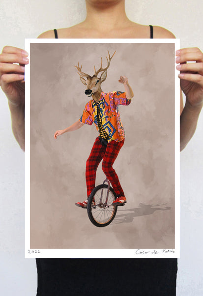 Circus Deer Art Print by Coco de Paris