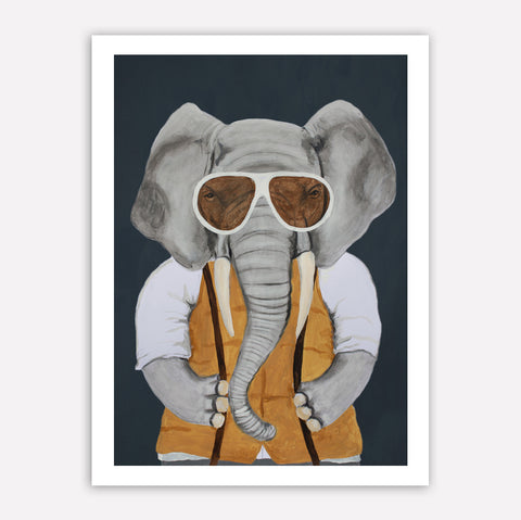 Vintage elephant man Art Print by Coco de Paris