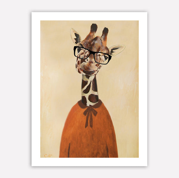 Clever Giraffe Art Print by Coco de Paris
