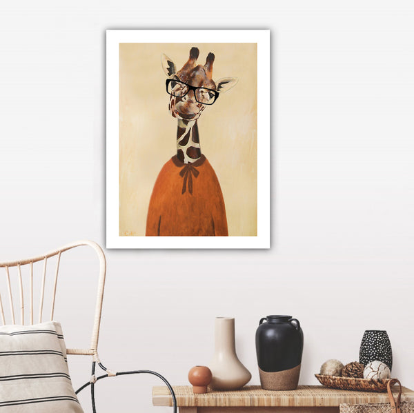 Clever Giraffe Art Print by Coco de Paris