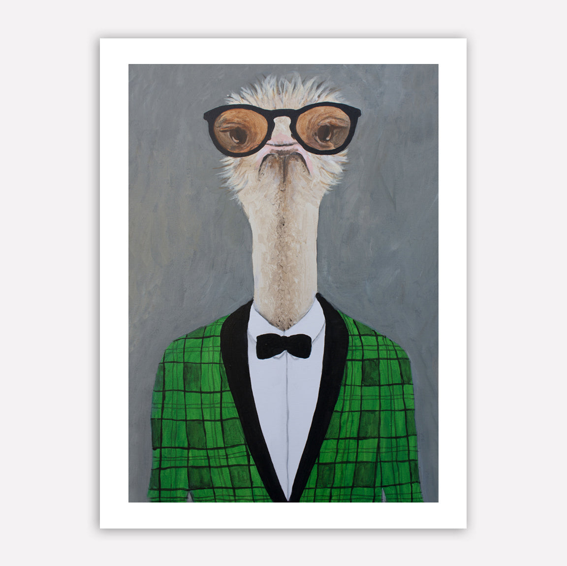 Vintage Ostrich man Art Print by Coco de Paris