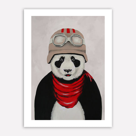 Panda pilot Art Print by Coco de Paris