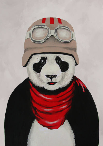 Panda pilot Art Print by Coco de Paris