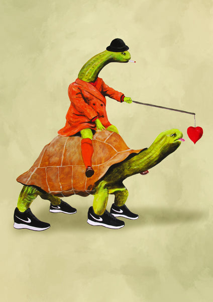 Turtle love Art Print by Coco de Paris