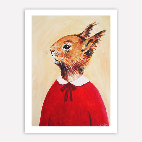 Squirrel Art Print by Coco de Paris